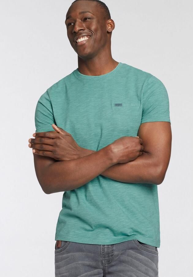 Bruno Banani T-shirt Met dubbele kraag en sierborstzak - Foto 4