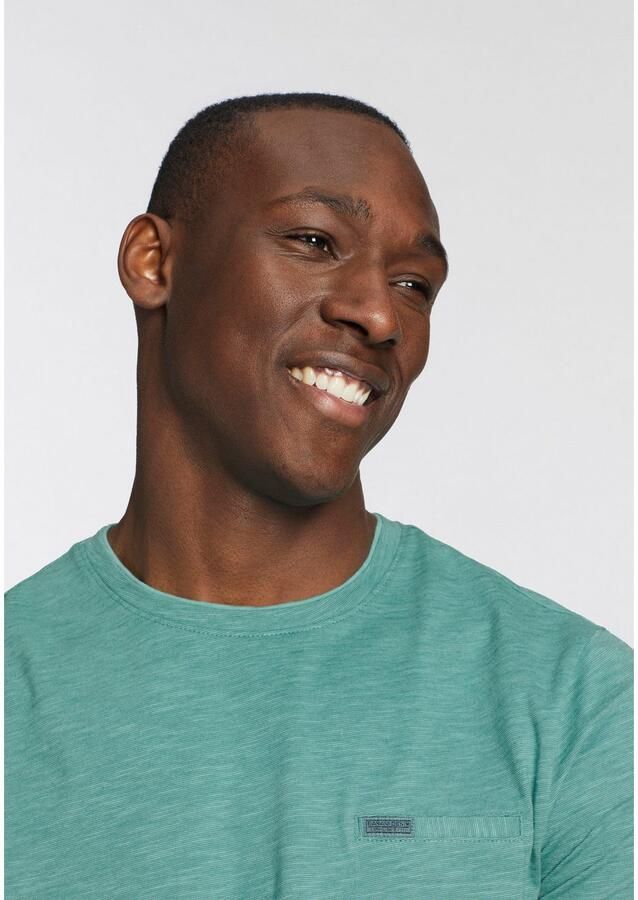 Bruno Banani T-shirt Met dubbele kraag en sierborstzak - Foto 2