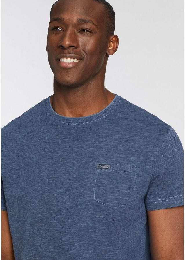 Bruno Banani T-shirt Met dubbele kraag en sierborstzak - Foto 2