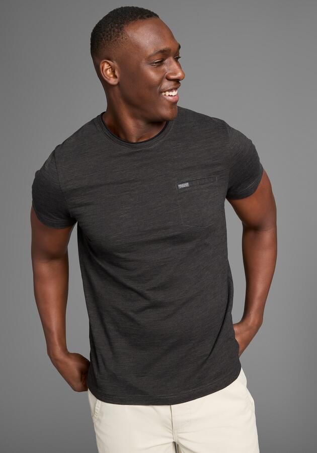 Bruno Banani T-shirt Met dubbele kraag en sierborstzak - Foto 6