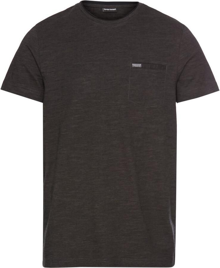 Bruno Banani T-shirt Met dubbele kraag en sierborstzak