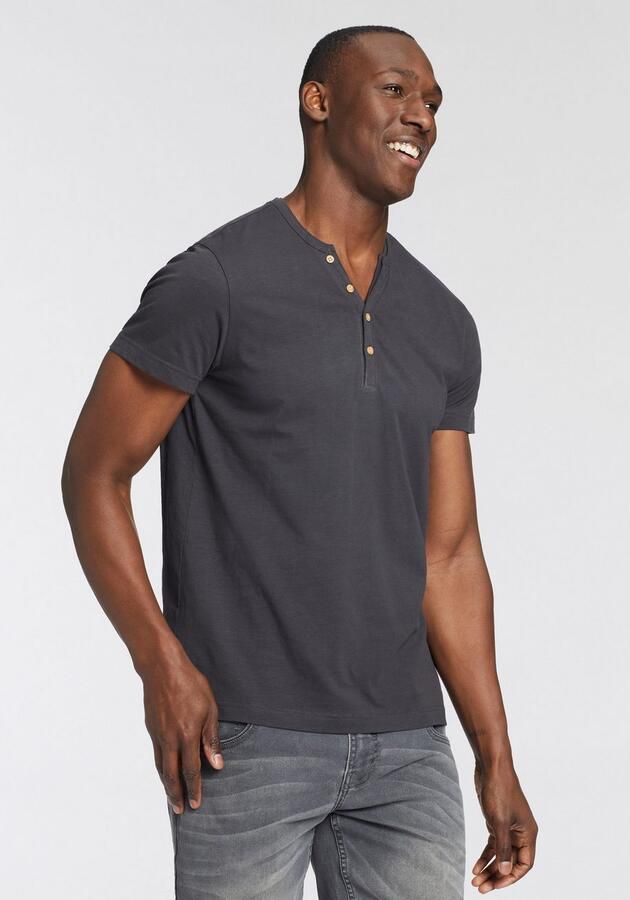 Bruno Banani T-shirt Met geknoopte V-hals - Foto 5