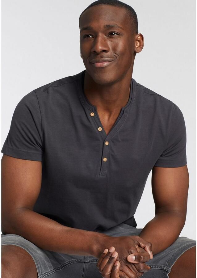 Bruno Banani T-shirt Met geknoopte V-hals - Foto 2