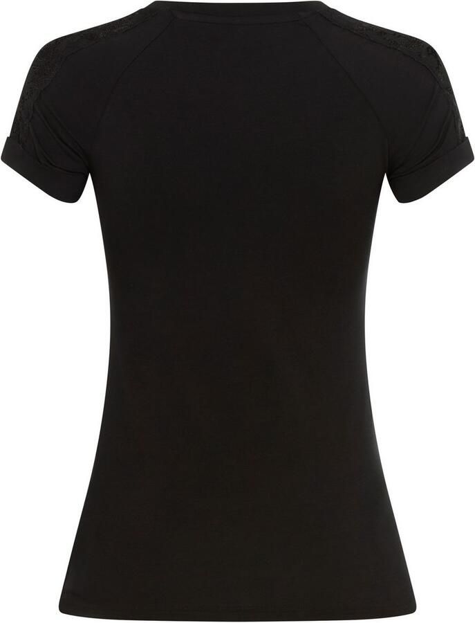 Bruno Banani T-shirt met kantinzet in de raglanmouw nieuwe collectie