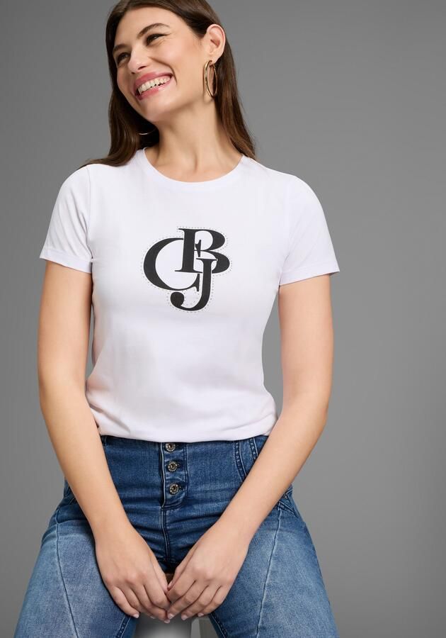 Bruno Banani T-shirt met logo-print en glitterstenen nieuwe collectie - Foto 7