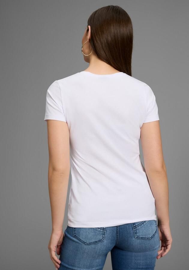 Bruno Banani T-shirt met logo-print en glitterstenen nieuwe collectie - Foto 4