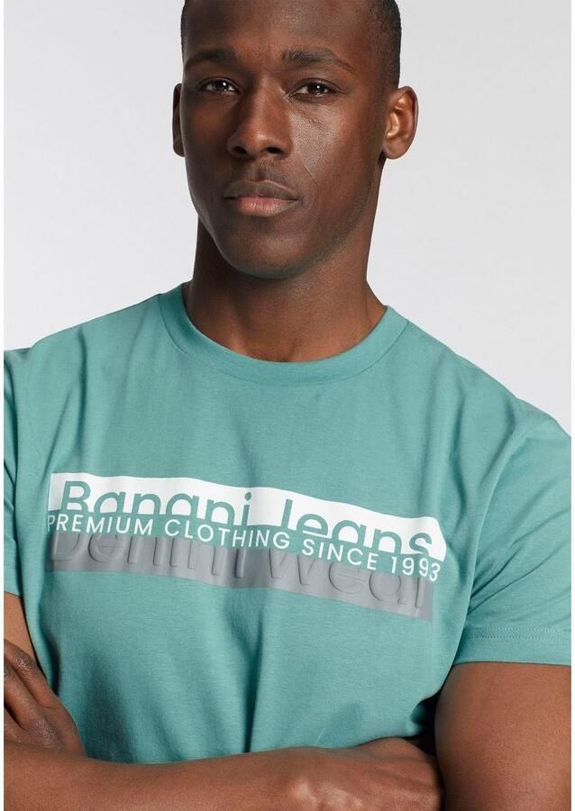 Bruno Banani T-shirt met modieuze frontprint - Foto 3