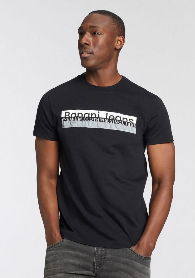 Bruno Banani T-shirt met modieuze frontprint - Foto 4