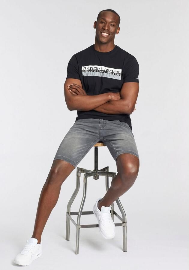 Bruno Banani T-shirt met modieuze frontprint - Foto 5