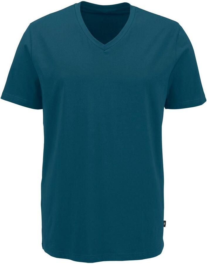 Bruno Banani T-shirt met v-hals perfecte pasvorm van elastisch katoen (3-delig Set van 3)