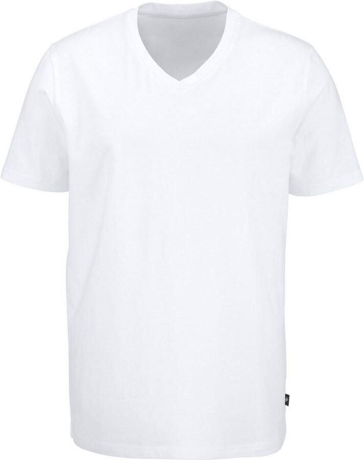 Bruno Banani T-shirt met v-hals perfecte pasvorm van elastisch katoen (3-delig Set van 3)