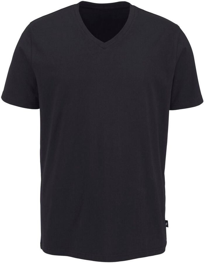 Bruno Banani T-shirt met v-hals perfecte pasvorm van elastisch katoen (3-delig Set van 3) - Foto 2