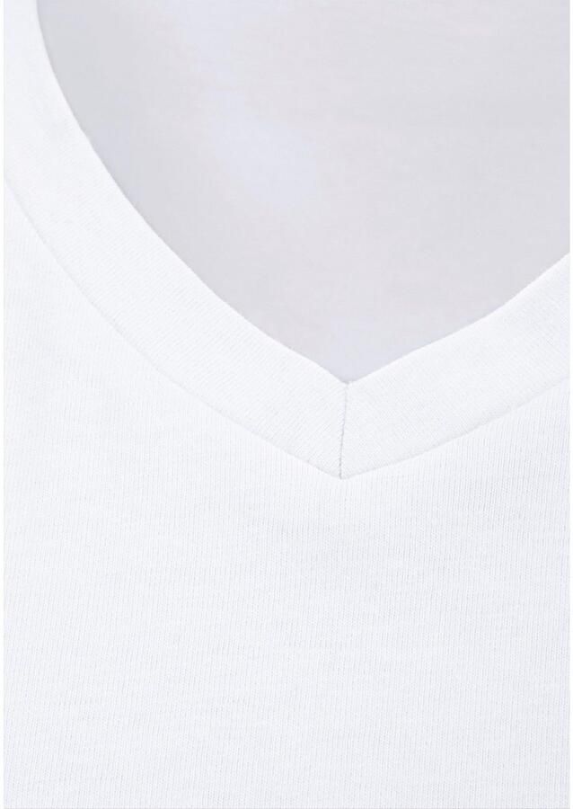 Bruno Banani T-shirt met v-hals perfecte pasvorm van elastisch katoen (3-delig Set van 3) - Foto 2