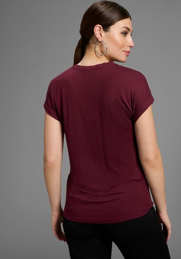 Bruno Banani T-shirt met veters op de halslijn nieuwe collectie - Foto 4