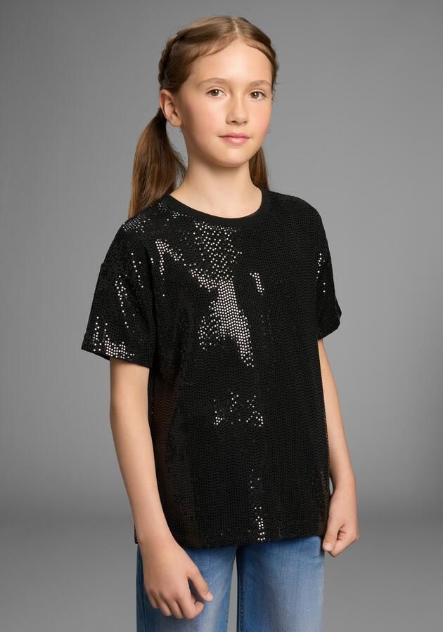 Bruno Banani T-shirt Oversized glittershirt paillettenlook NIEUW: voor TIENERS! Shirt van glinsterend materiaal - Foto 6