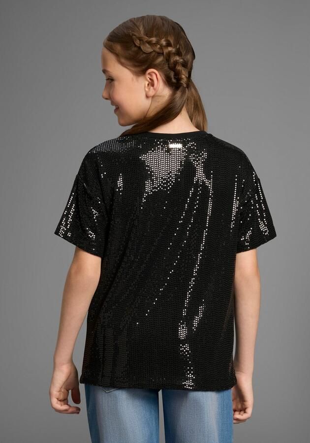 Bruno Banani T-shirt Oversized glittershirt paillettenlook NIEUW: voor TIENERS! Shirt van glinsterend materiaal - Foto 3