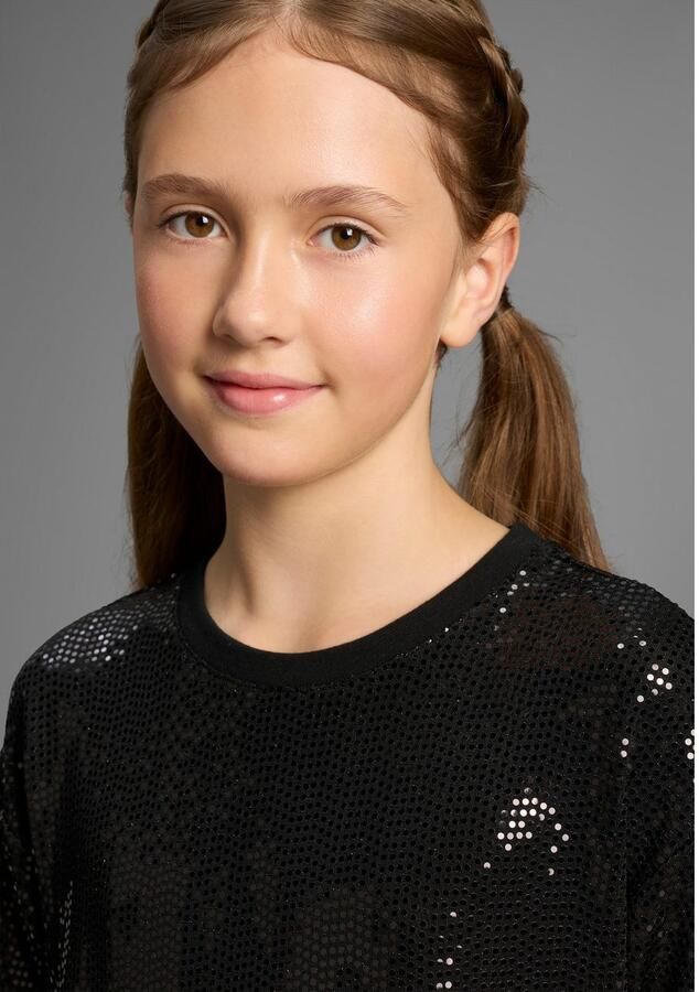 Bruno Banani T-shirt Oversized glittershirt paillettenlook NIEUW: voor TIENERS! Shirt van glinsterend materiaal - Foto 2