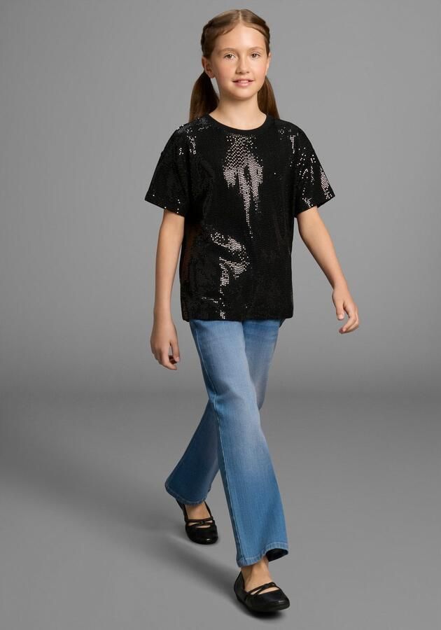 Bruno Banani T-shirt Oversized glittershirt paillettenlook NIEUW: voor TIENERS! Shirt van glinsterend materiaal - Foto 4