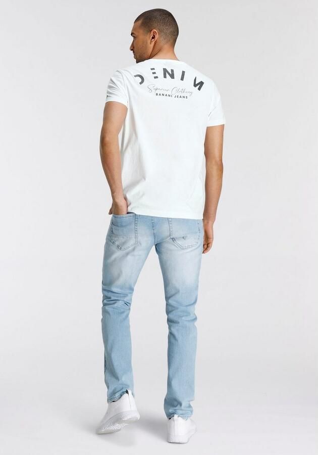 Bruno Banani T-shirt smal gesneden met print ronde hals van katoen - Foto 6