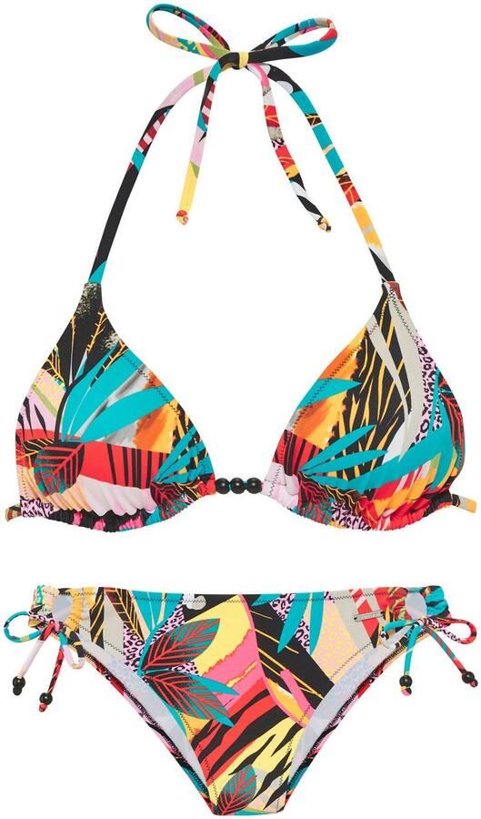 Bruno Banani Triangelbikini Onyx met kralen-accessoires (set) - Foto 4