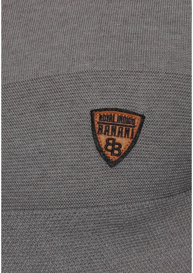 Bruno Banani Trui met ronde hals in modieuze tricot-look - Foto 3