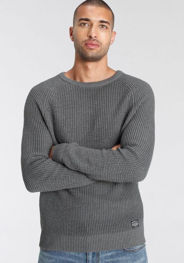 Bruno Banani Trui met ronde hals met een bijzondere structuur - Foto 3