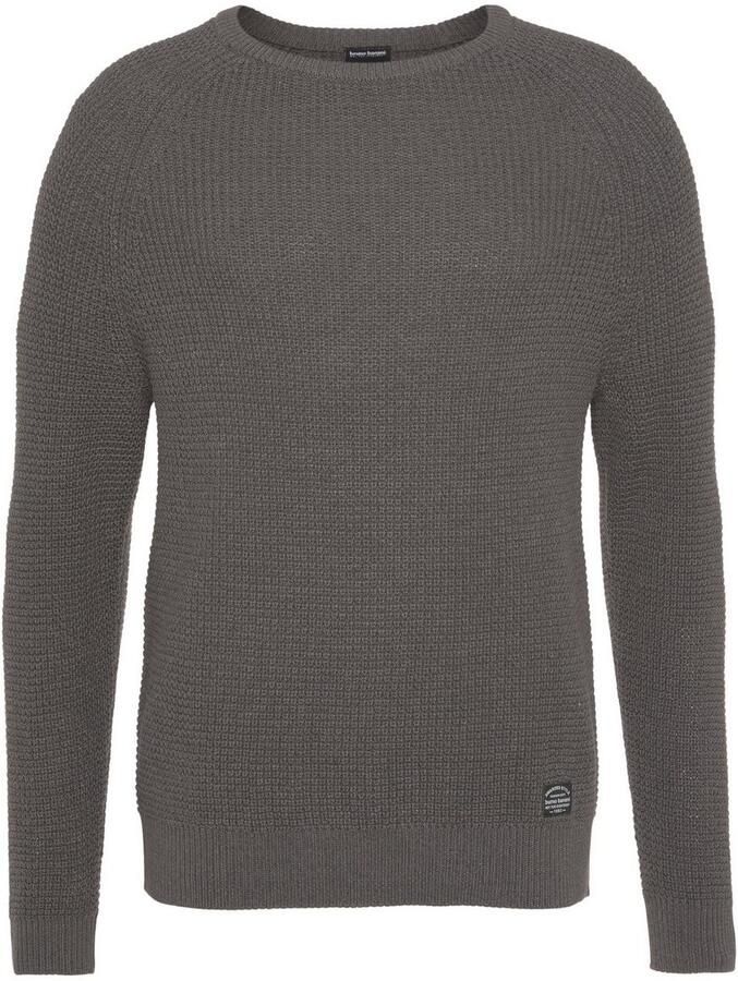 Bruno Banani Trui met ronde hals met een bijzondere structuur