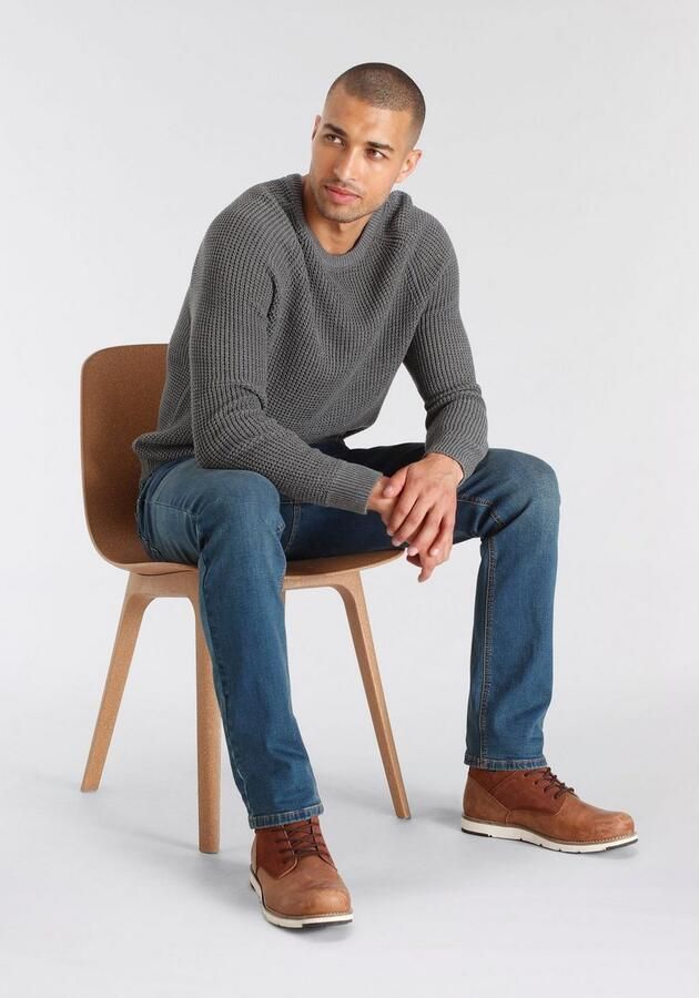 Bruno Banani Trui met ronde hals met een bijzondere structuur - Foto 6