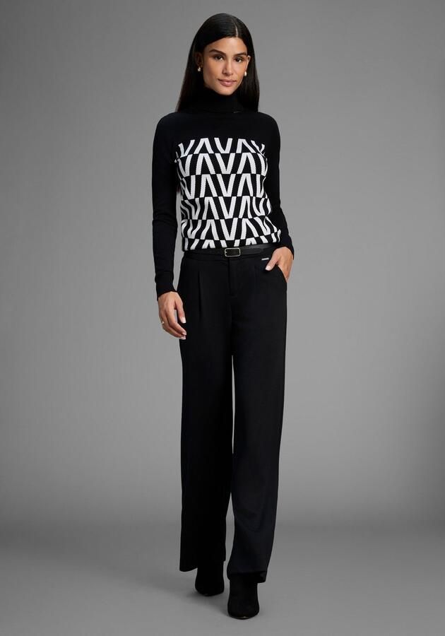 Bruno Banani Trui met staande kraag in grafisch breipatroon nieuwe collectie - Foto 3