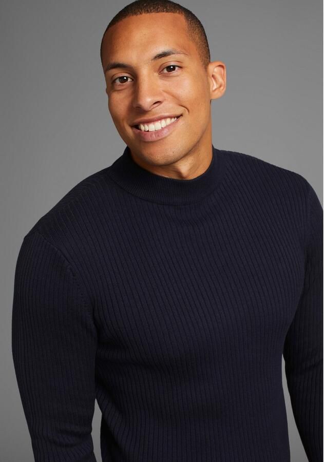 Bruno Banani Trui met staande kraag in ribbrei-look - Foto 9