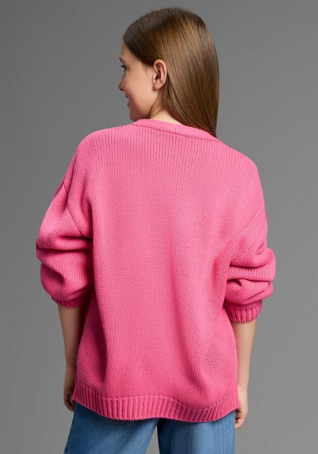 Bruno Banani Vest Cardigan open gebreid vest in wijde vorm NIEUW: voor TIENERS! Losse zachte breisel - Foto 6