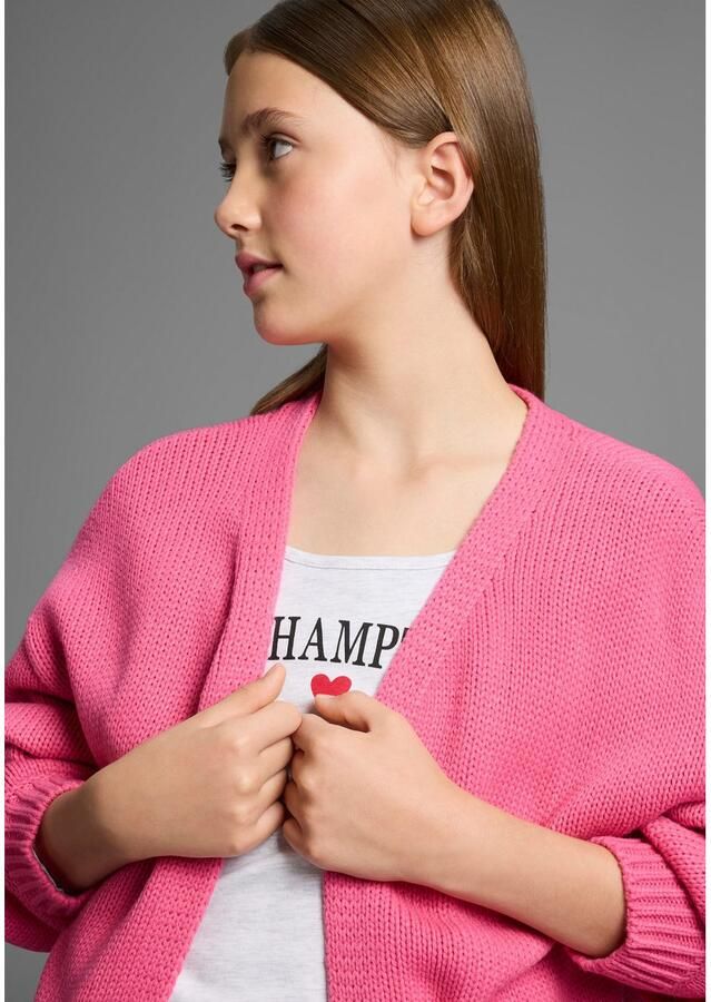 Bruno Banani Vest Cardigan open gebreid vest in wijde vorm NIEUW: voor TIENERS! Losse zachte breisel - Foto 2