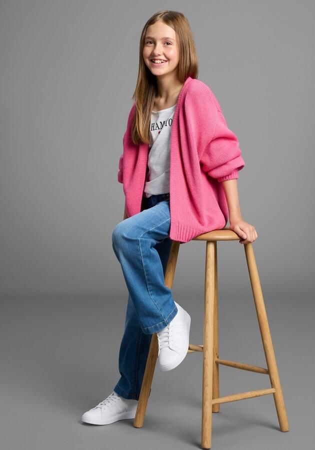 Bruno Banani Vest Cardigan open gebreid vest in wijde vorm NIEUW: voor TIENERS! Losse zachte breisel - Foto 4