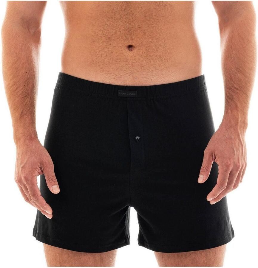 Bruno Banani Wijde boxershort Loose fit met knoopsluiting (2 stuks Set van 2)