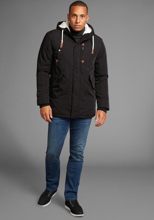 Bruno Banani Winterjack modieuze stijl getailleerde pasvorm met capuchon met koord - Foto 3