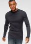 Bruno Banani Trui met staande kraag in ribbrei-look - Thumbnail 1