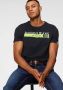 Bruno Banani T-shirt korte mouwen smalle pasvorm bedrukt ronde hals - Thumbnail 1