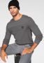 Bruno Banani Trui met ronde hals in modieuze tricot-look - Thumbnail 1