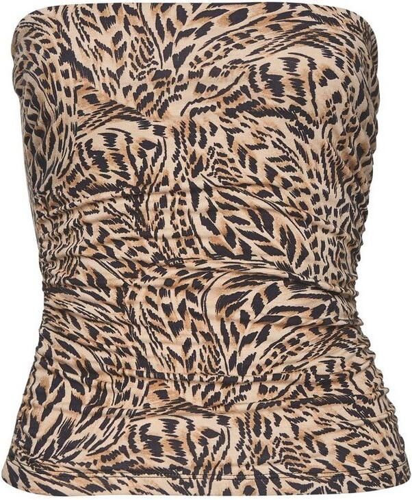 Buffalo Bandeautop met zijrimpelingen en alloverprint schoudervrij - Foto 5