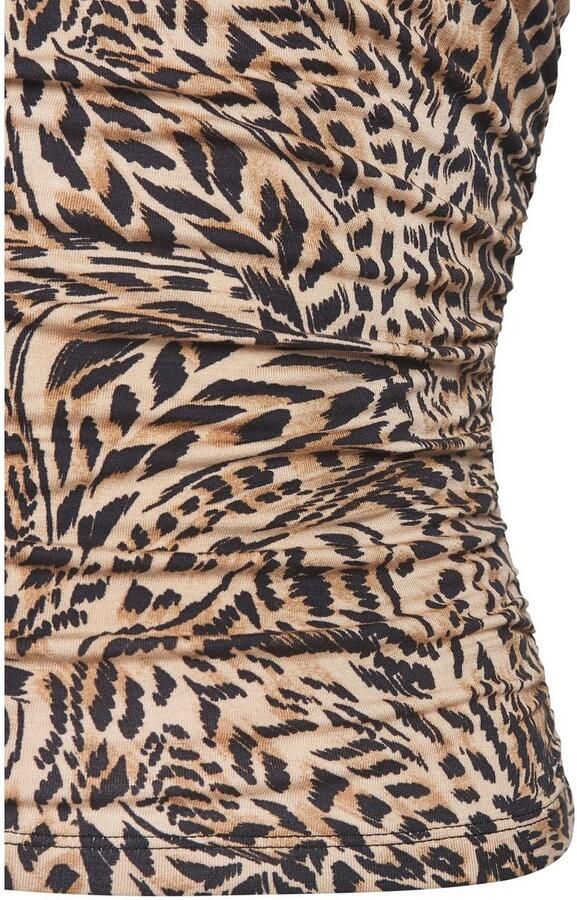 Buffalo Bandeautop met zijrimpelingen en alloverprint schoudervrij - Foto 4