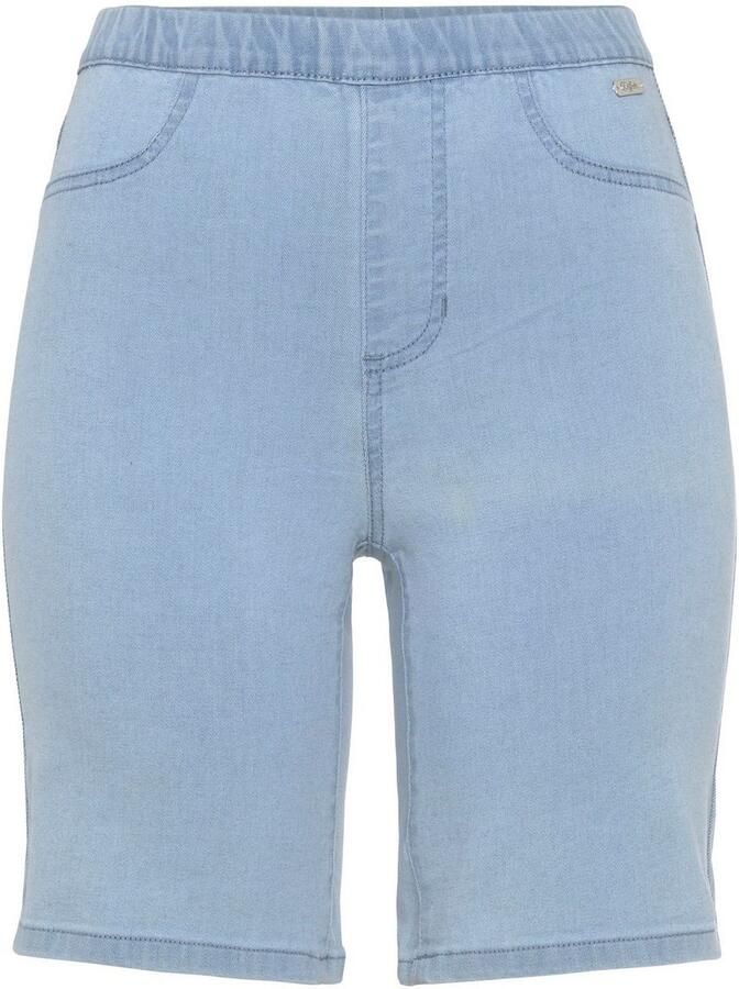 Buffalo Bermuda in elastische denim met twee achterzakken