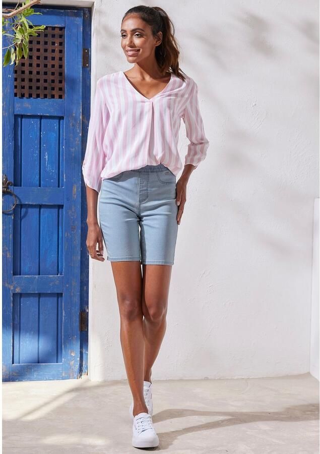 Buffalo Bermuda in elastische denim met twee achterzakken - Foto 4