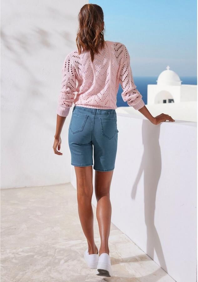 Buffalo Bermuda in elastische denim met twee achterzakken - Foto 7