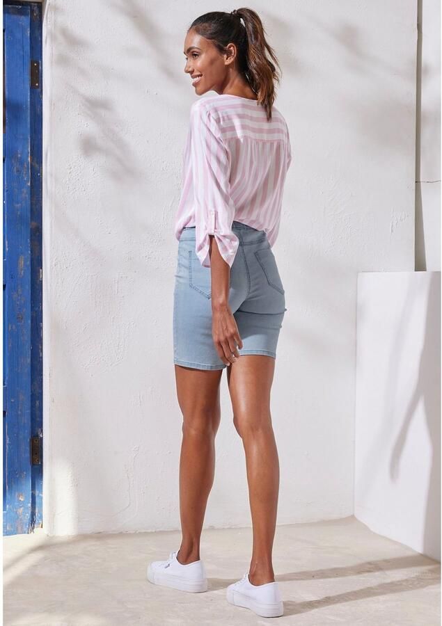 Buffalo Bermuda in elastische denim met twee achterzakken - Foto 5