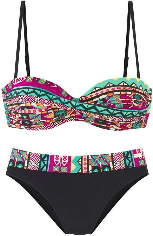 Buffalo Beugelbikini in bandeaumodel met kleurrijk ontwerp - Foto 3