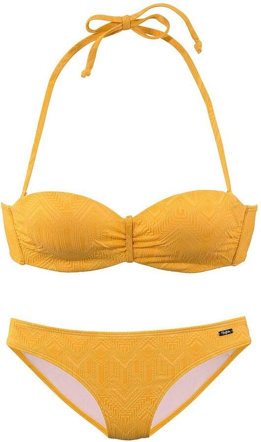 Buffalo Beugelbikini in bandeaumodel ROMANCE van structuurstof - Foto 4