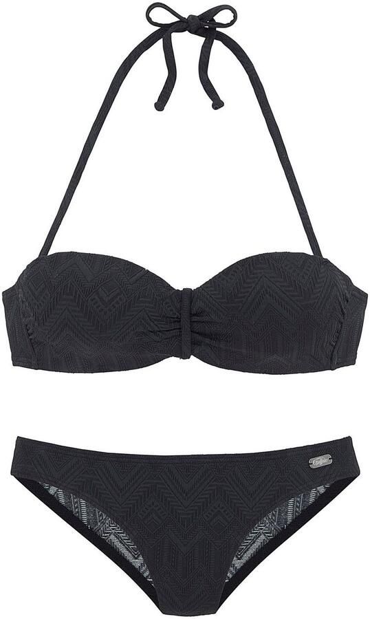 Buffalo Beugelbikini in bandeaumodel ROMANCE van structuurstof - Foto 2