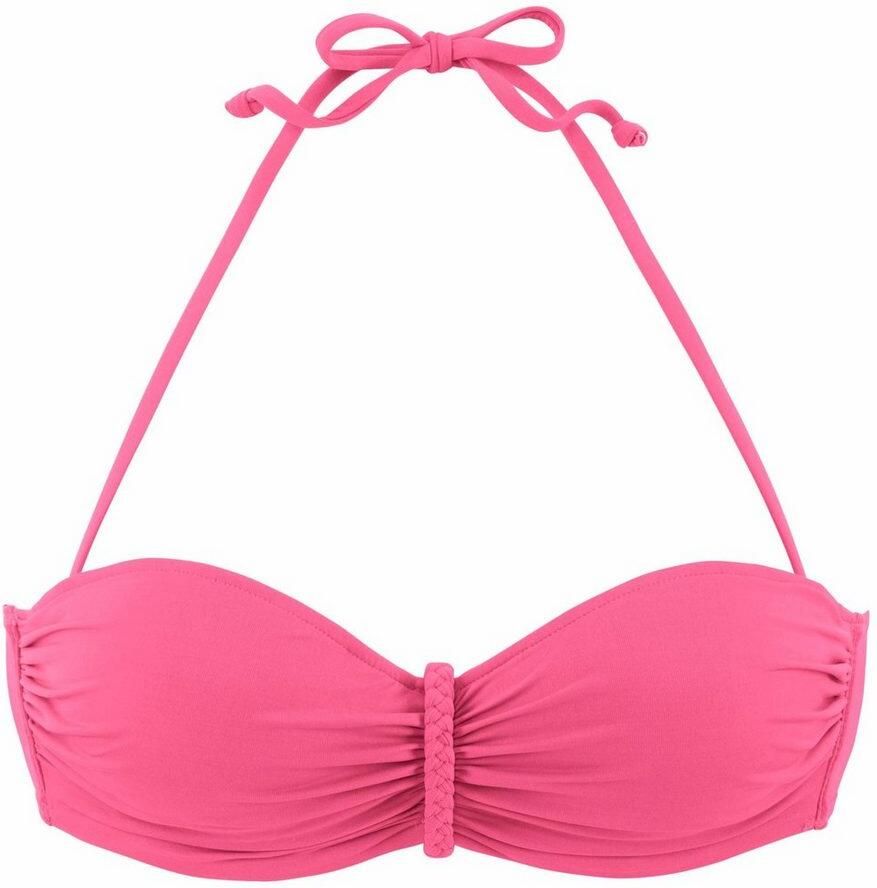 Buffalo Beugelbikinitop in bandeaumodel Happy met gevlochten detail