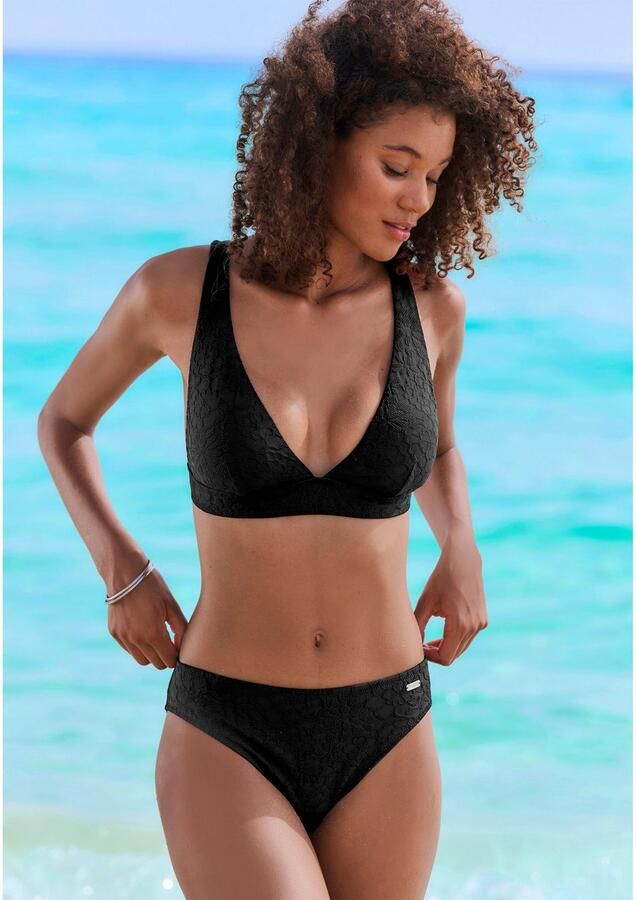 Buffalo Bikinibroekje Bubble met bloemig structuurpatroon - Foto 3