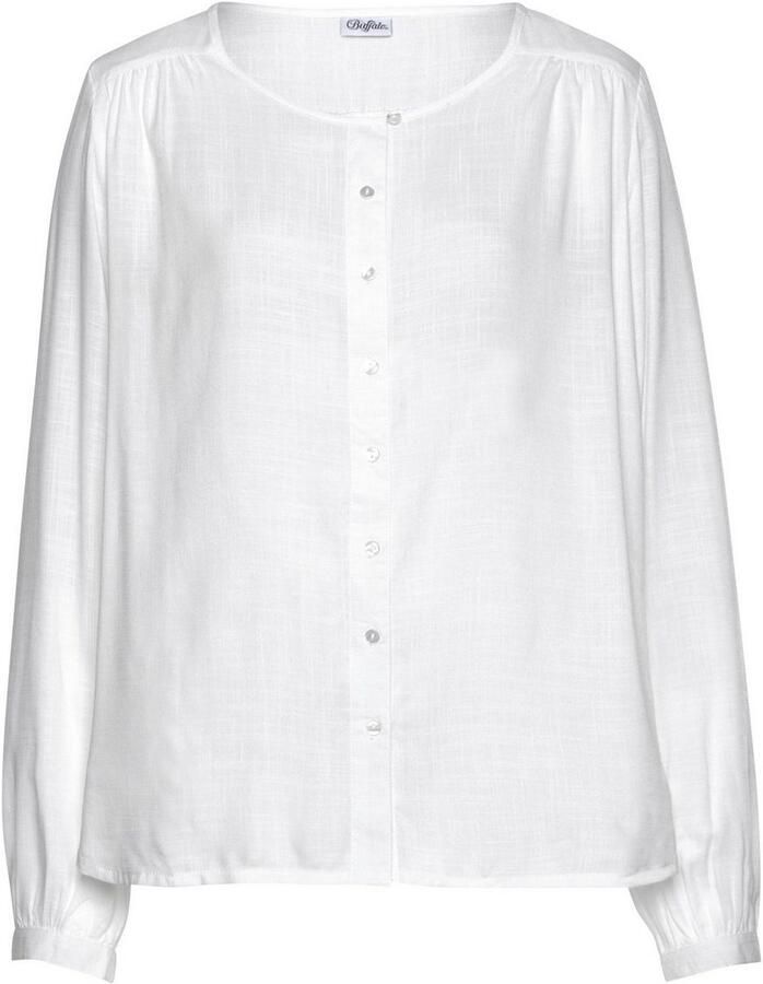 Buffalo Blouse zonder sluiting met knoopsluiting basic blouse met lange mouwen
